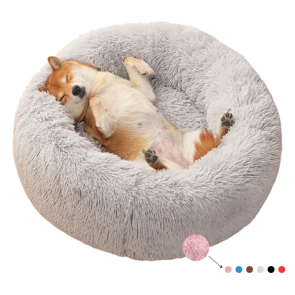 Caminha Para Cachorro e Gatos Redonda Nuvem Veludo Tamanho G LD Pet