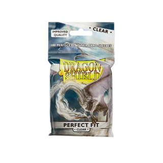 100 Shield Sleeves Dragon Shield Perfect Fit Topload Translúcido para Magic e Pokémon