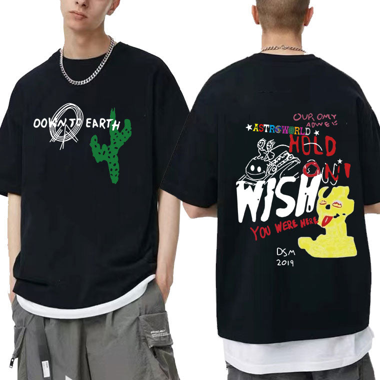 Camiseta Oversized Básica Travis Scott Astroworld Algodão
