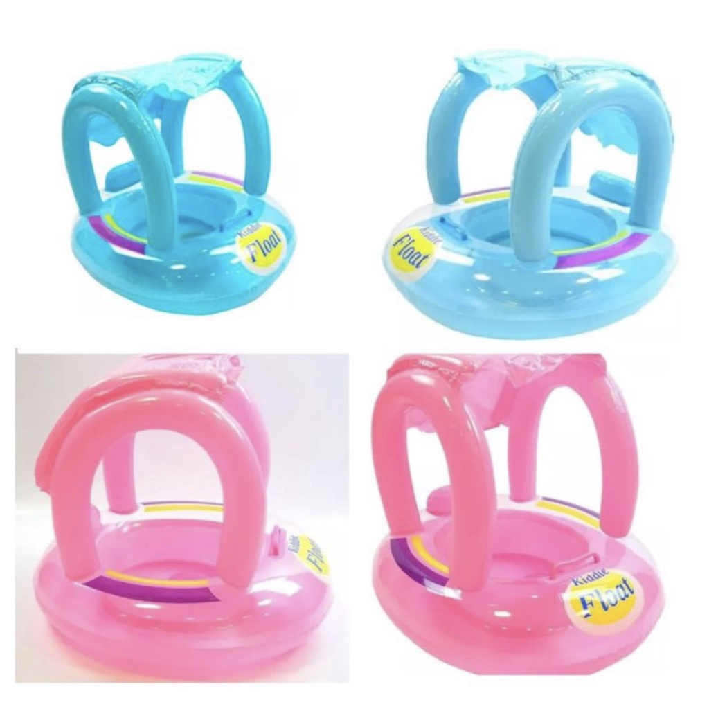 Boia Bote Bebê Cobertura Fralda Infantil Rosa Ou Azul Boia Piscina Bebe 70cm