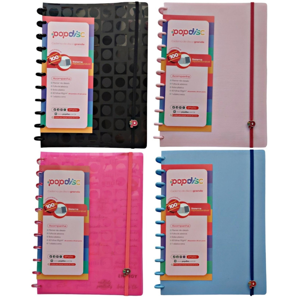 Caderno Inteligente Grande de Disco - PopDisc