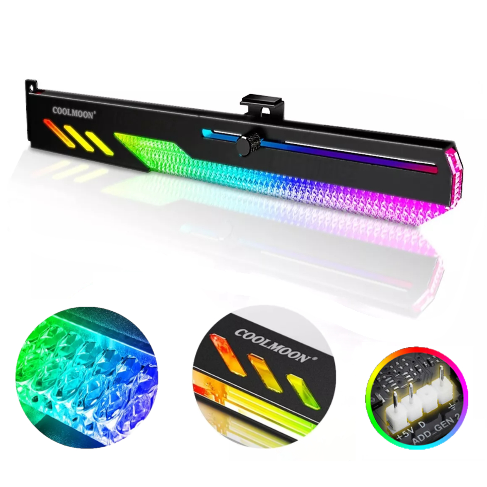 Suporte Placa de Vídeo Gpu ARGB 5v 3 Pinos Controlável Led Gamer - Faz ...