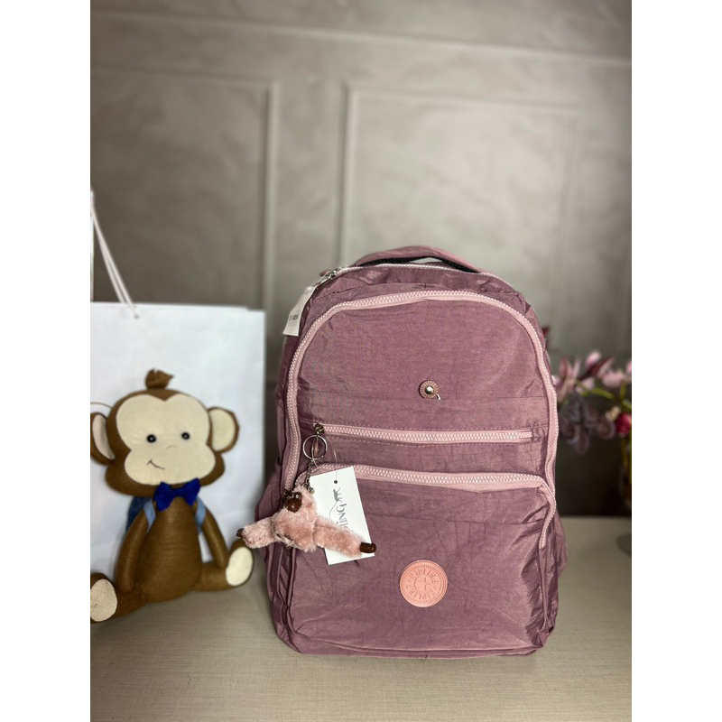 Mochila Kipling Escolar Grande 47cm Com Chaveiro Mochila Escolar Executiva Escola Kipling Impermeável Bolsa de Costas promoção Nylon Tactel Macaco Macaquinho