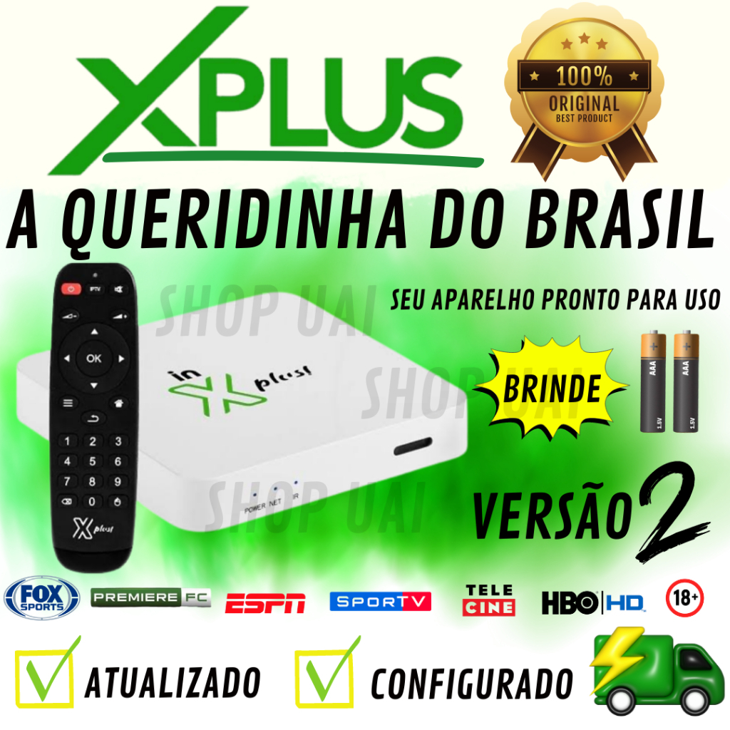 Promoção aparelho tv x in plus 4k Original Configurado