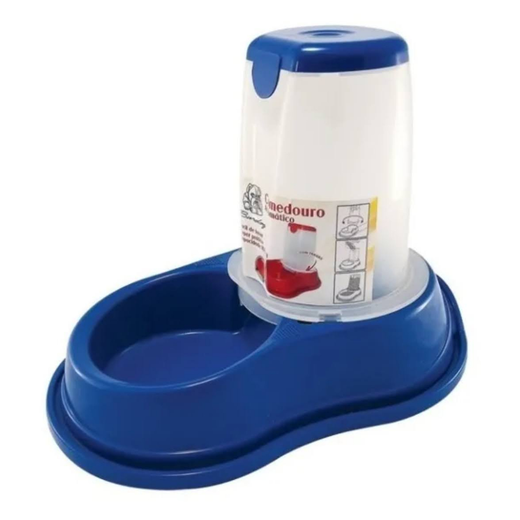 Comedouro Automático Com Trava Recipiente Pote Para Ração Comida Gato Cachorro 1600 ml