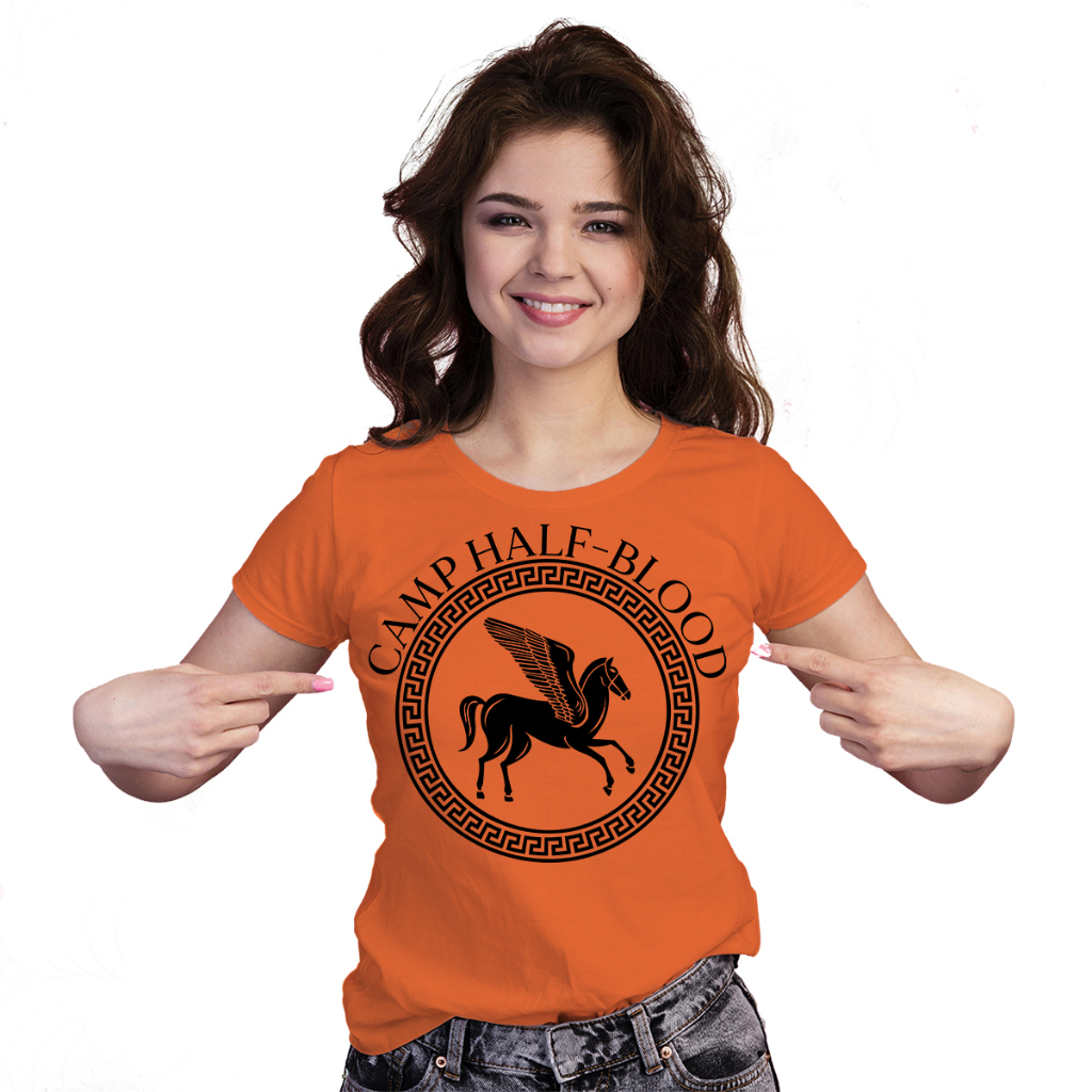 CAMISA ACAMPAMENTO MEIO-SANGUE CAMP HALF-BLOOD VERSAO DA SERIE PERCY JACKSON