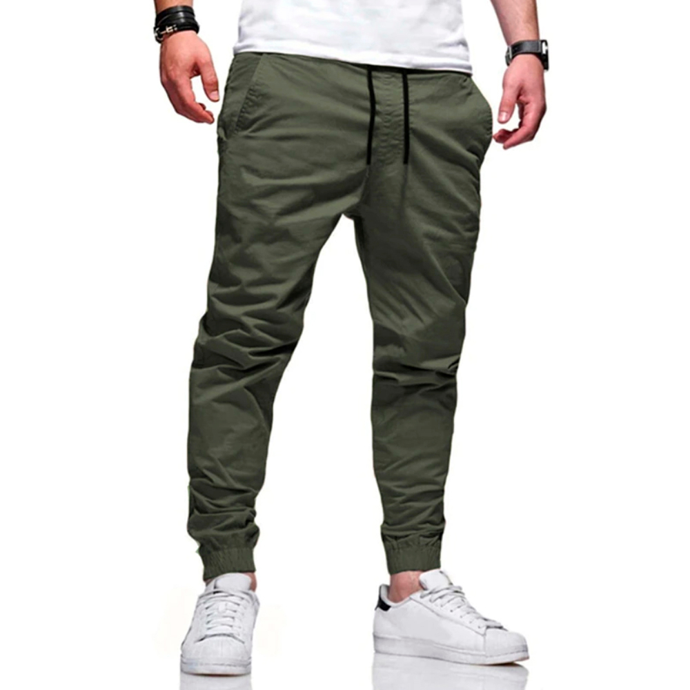 Kit com 3 Calças Jogger masculina cargo Skinny com elástico e punho  Preta/Camuflada/Jeans