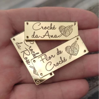 Etiqueta Personalizada Tag em Acrílico - Artesanato Papelaria (Informe o nome que deseja gravar)