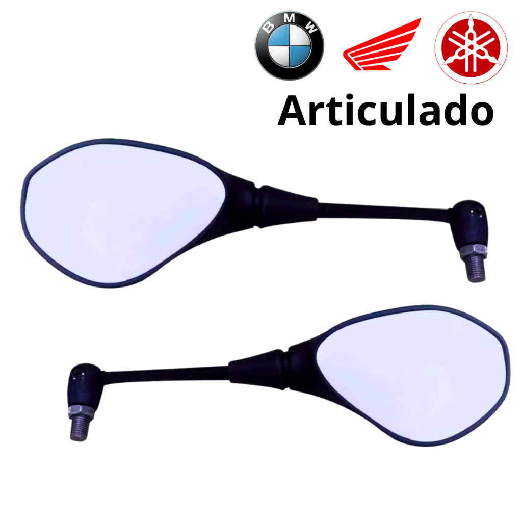 Par Retrovisor Mini Bmw Gs F Articulado Rosca Padr O Yamaha Honda