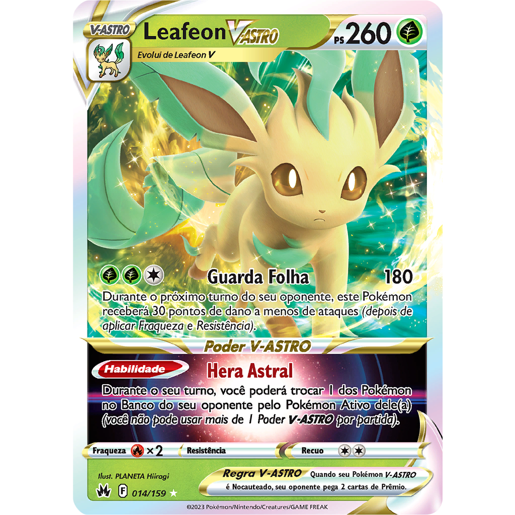 leafeon v pokemon card value Carta Pokemon Leafeon V Astro Português Card Original Copag SWSH195 VStar