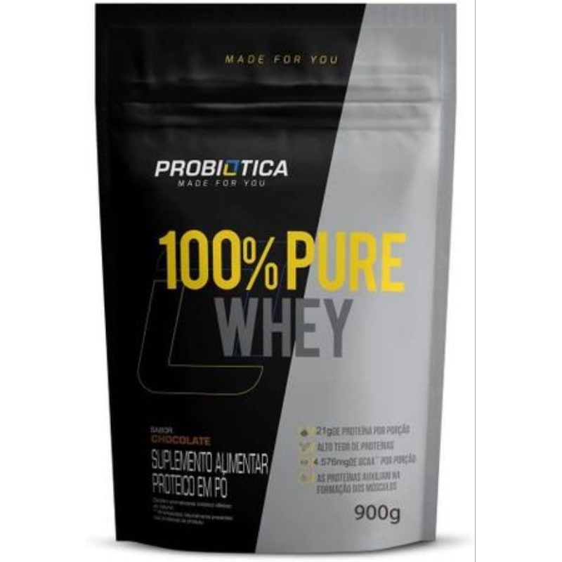 100% Pure Whey Refil 900g – Probiótica.