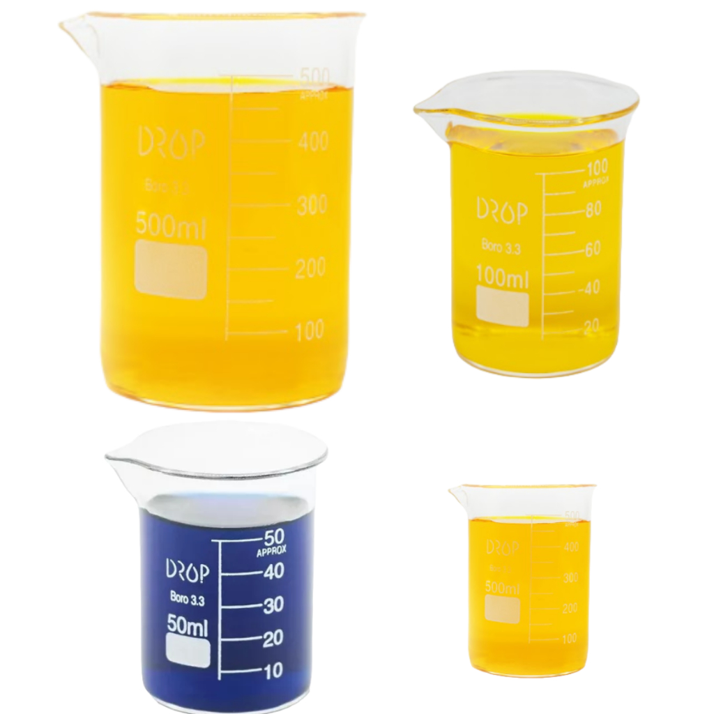 kit 4 Copos Bequer Becker Vidro Boro 3.3 resistente a altas ...