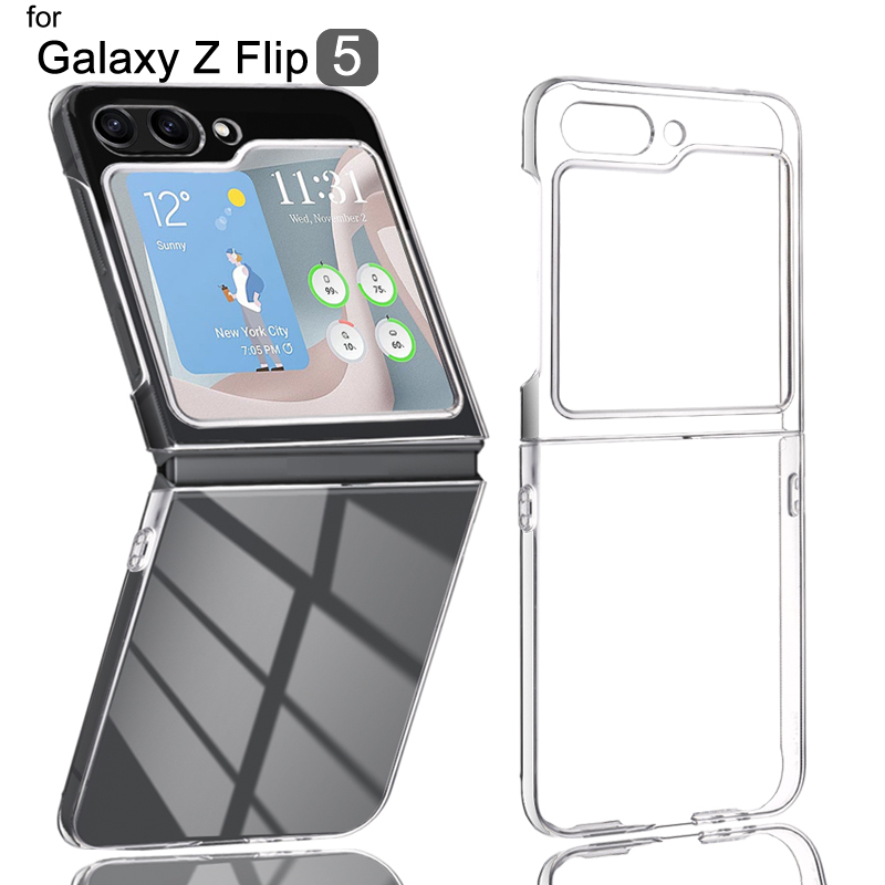 Capa Capinha de Acrílico transparente Para Celular Samsung Galaxy Z Flip 3 / 4 e Z Flip 5 5G