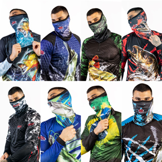 Kit Camisa Camiseta De Pesca + Bandana C/ Proteção Térmica Uv50 Dryfit