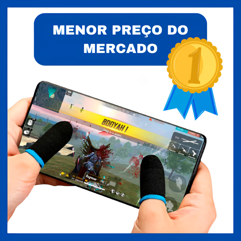 Luva De Dedo Pró Player Para Jogar Free Fire Cod Pugb Gamer Mobile