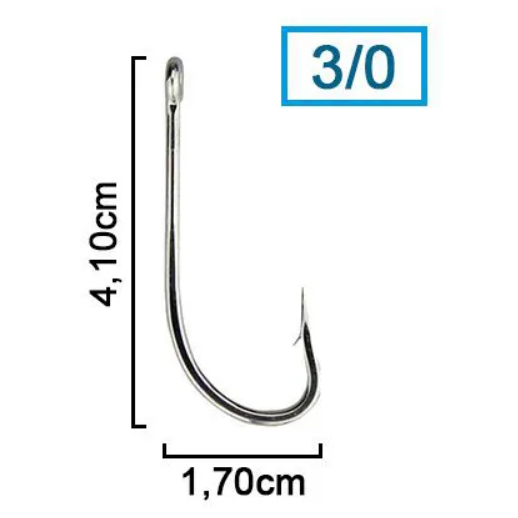 Anzol Inox 57315SS O'SHAUGHNESSY Marine Sports - Caixa Tamanhos