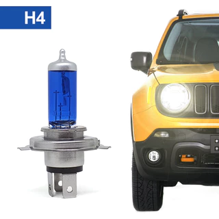 Lâmpada H4 Halogena 12v 100w Super Branca Gerlux Alto e Baixo Forte Branco Quente
