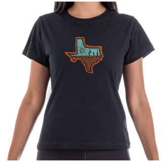 T-shirt texas country Baby Look feminina