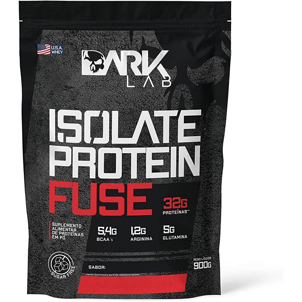 Whey Isolate Protein Fuse 900g BCAAs Whey Protein Glutamina e Aminoácidos Essenciais Ganho de Músculos Ganho de Peso sem Gordura Dark Lab