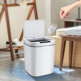 Lixeira com Sensor Automático Inteligente Recarregável Abre Fácil em Toque Cesto Lixo Casa Quarto Banheiro Cozinha Escritório 12Litros