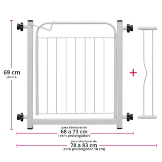 Grade Para Cachorro Portão Porta Pet Proteção Bebe Segurança