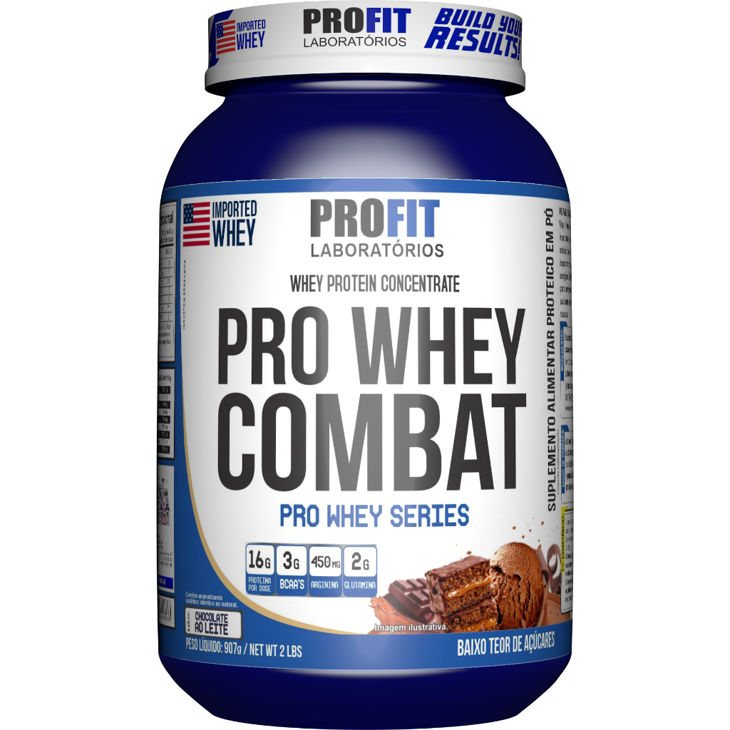 Whey protein concentrado combat 907g Profit labs Shopee Brasil