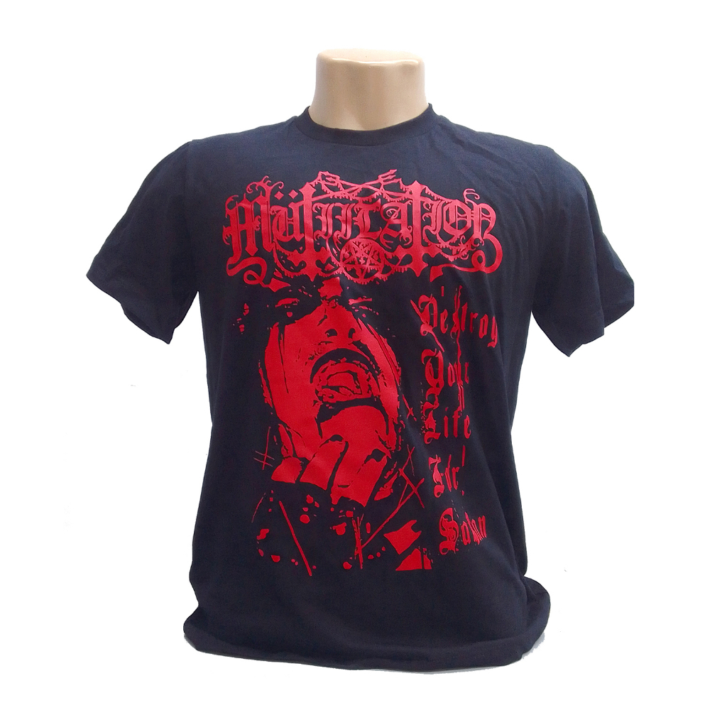 Camiseta Mutiilation Destroy Your L For Satan black metal | Shopee Brasil