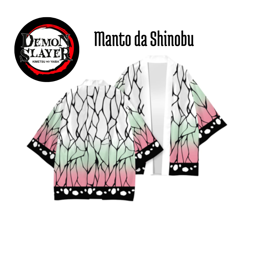 Manto Da Shinobu Kochō Personagem Do Anime Capa Demon Slayer Kimetsu No  Yaiba Série Japonesa De Mangá Fantasia Cosplay Criativa Presente Nerd  Produto Resistente Tecido Oxford | Shopee Brasil