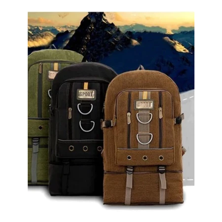 Mochila de lona unissex grande 50l com altíssima qualidade e resistente á água