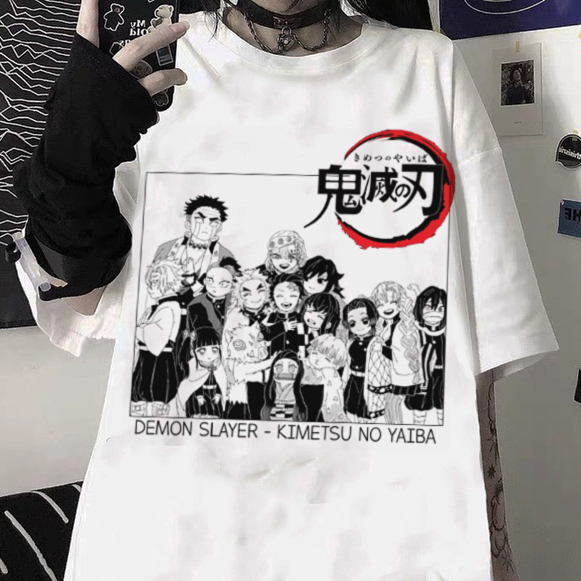 Camiseta Kimetsu no Yaiba Enmu Oni do Trem Infinito - Branco
