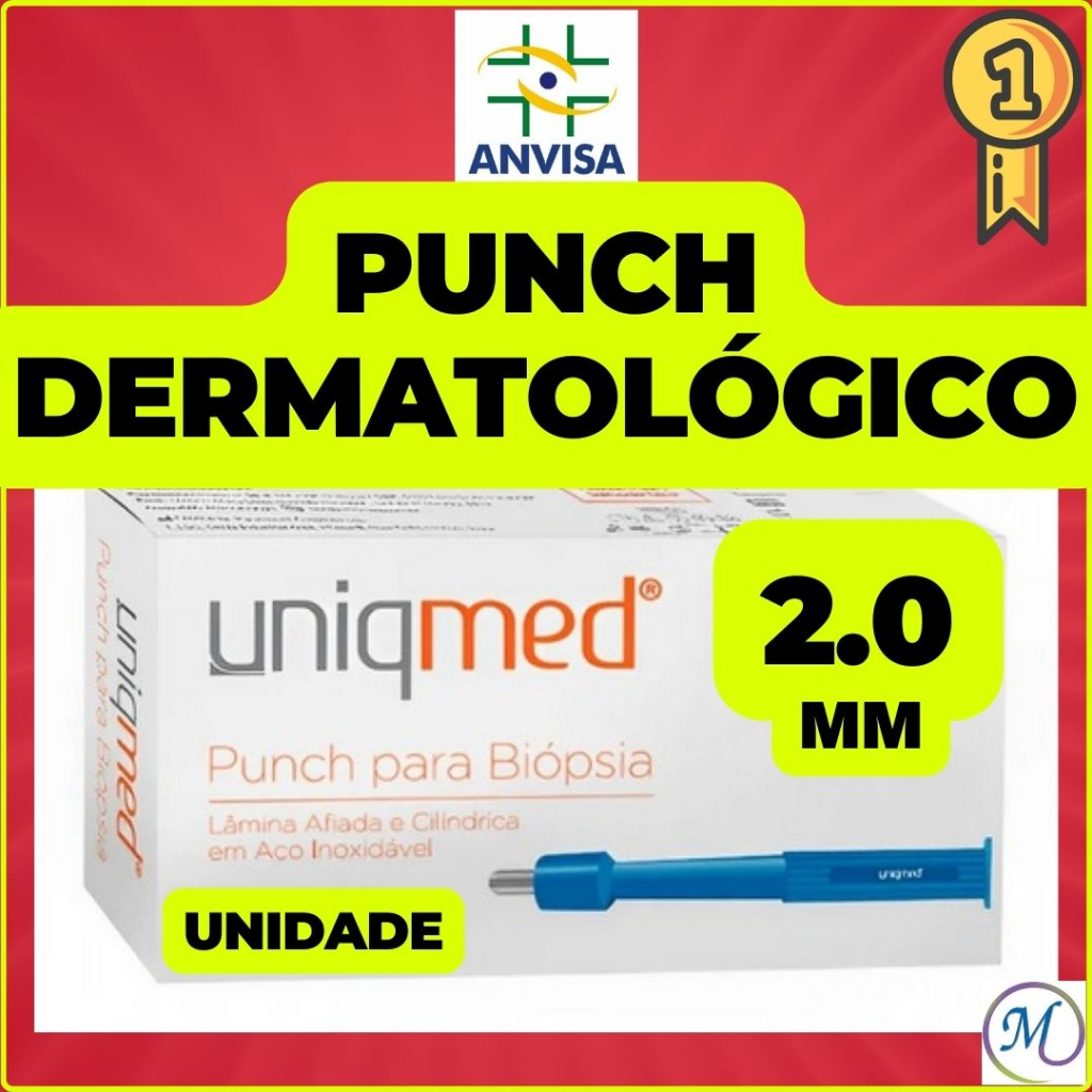 Punch 2.0mm Estéril p/ biopsia E Microdermal Piercings - Uniqmed ...