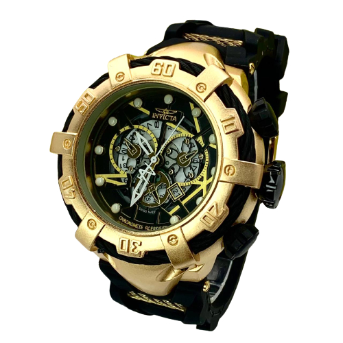 Comprar Relógio Masculino Invicta Zeus Magnum Dourado Pretol P/aço -  R$149,99 - Rélógios no Atacado