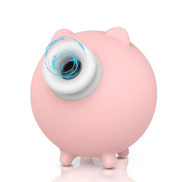 Sugador de Clitóris 10 Sucções Tipo Porquinho Recarregável