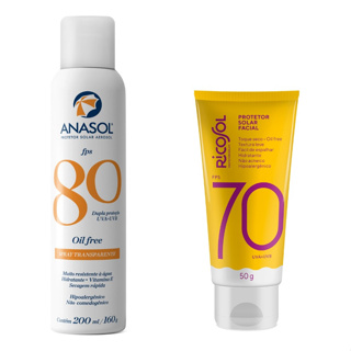 Protetor Spray 80 Corpo & Protetor Facial Ricosol Fps70