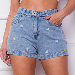 Short jeans feminino moda blogueira - R$ 64.99, cor Rosa (de