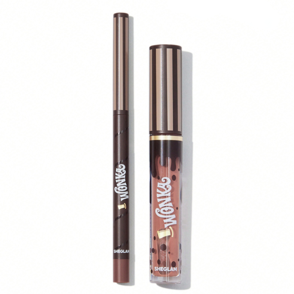 Sheglam Kit Batom Lip Duo BROWNIE BITE WILLY WONKA COCOA KISS