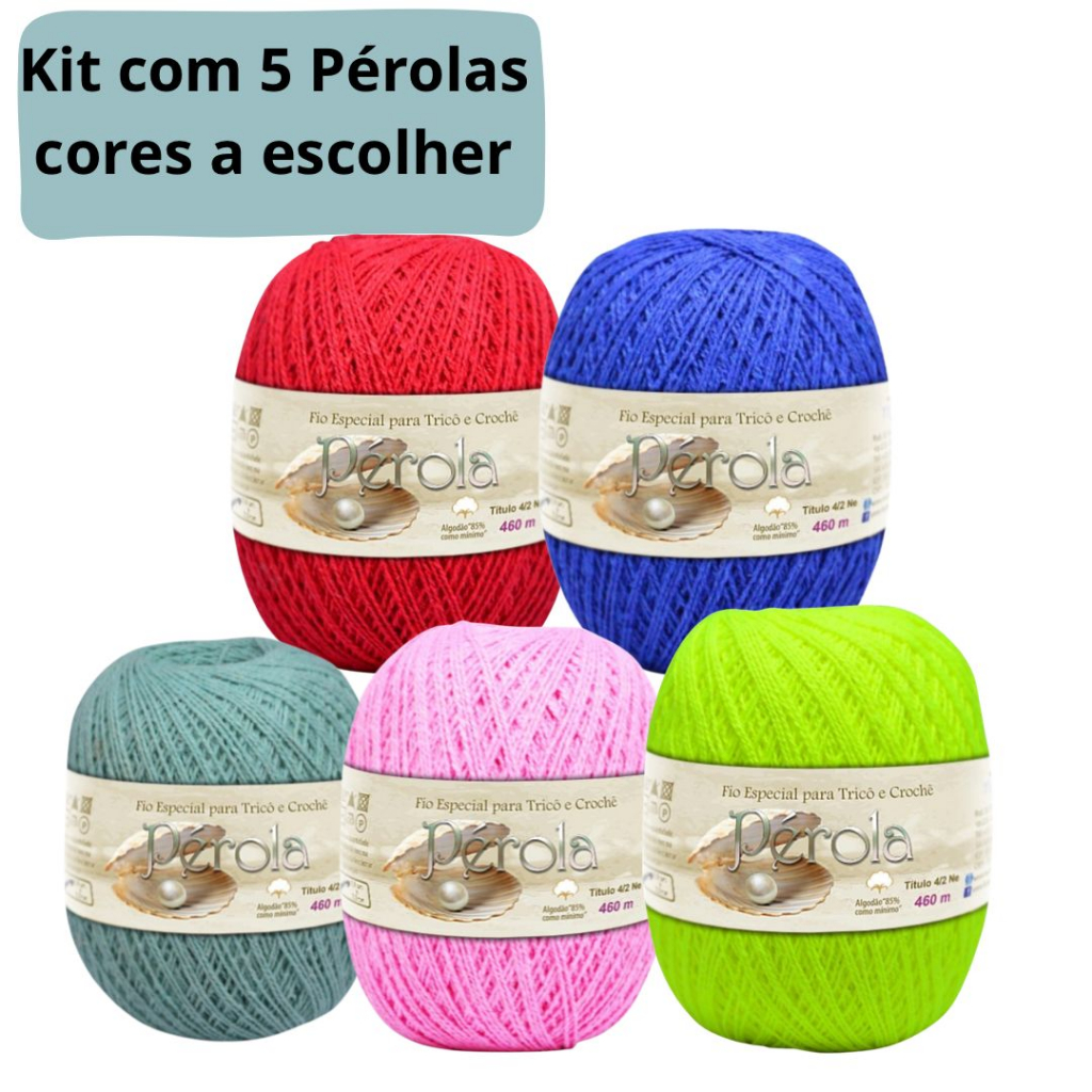 Kit Fio Pérola com 5 Unidades - Cores Vivas a escolher - Cada ...