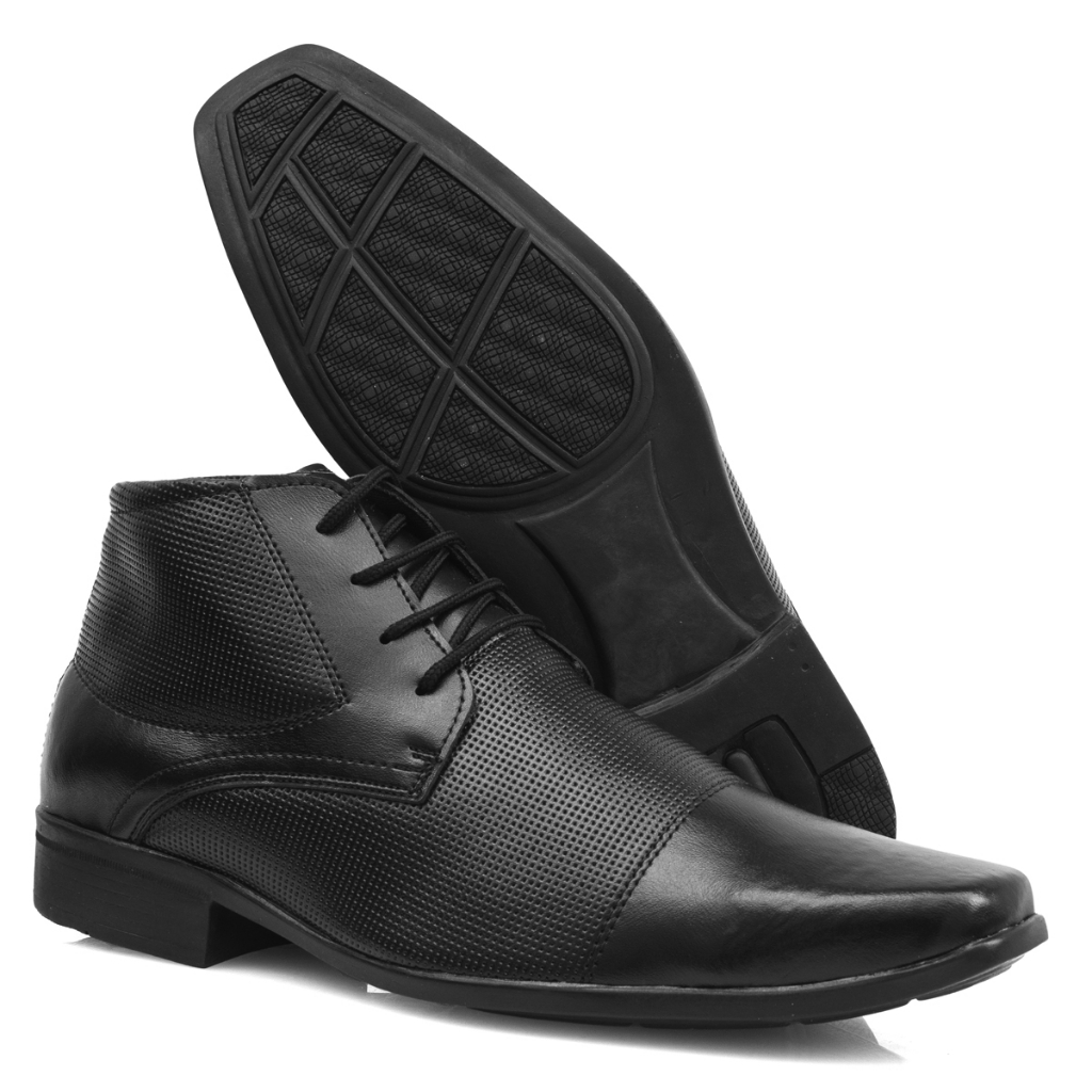 Sapato Social Masculino Bota Casual Cano Alto De Amarrar Conforto E Elegância Promoção