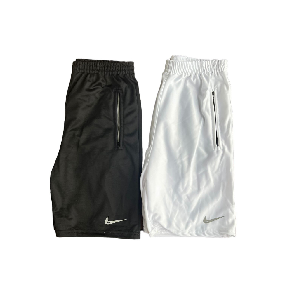 KIT 2 BERMUDAS SHORTS DRY FIT COM ZIPER NO BOLSO