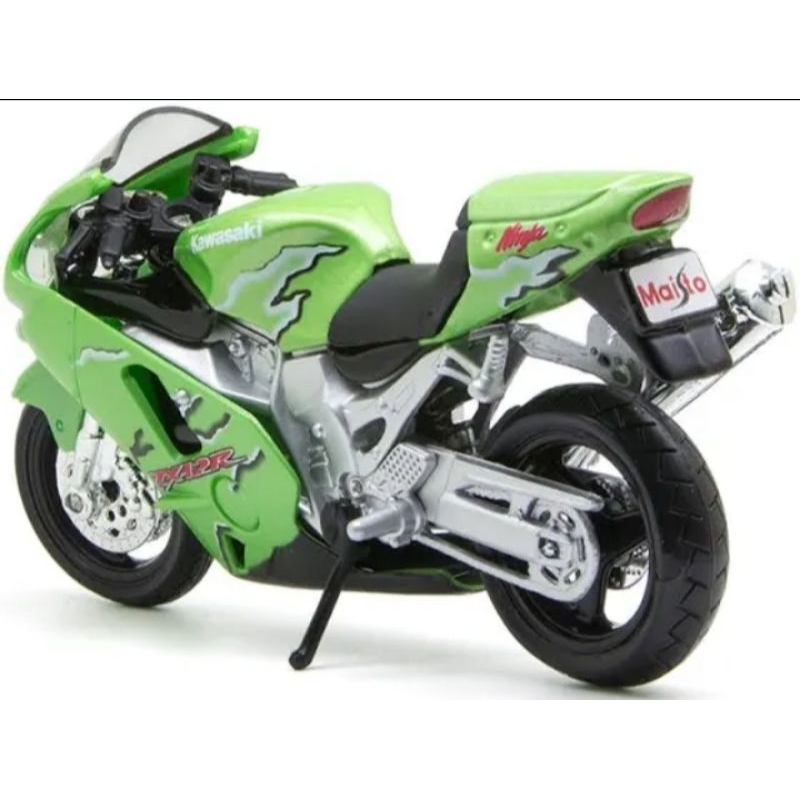 Miniatura Moto Kawasaki Ninja ZX 12R - Verde - 1:18 - Maisto | Shopee Brasil