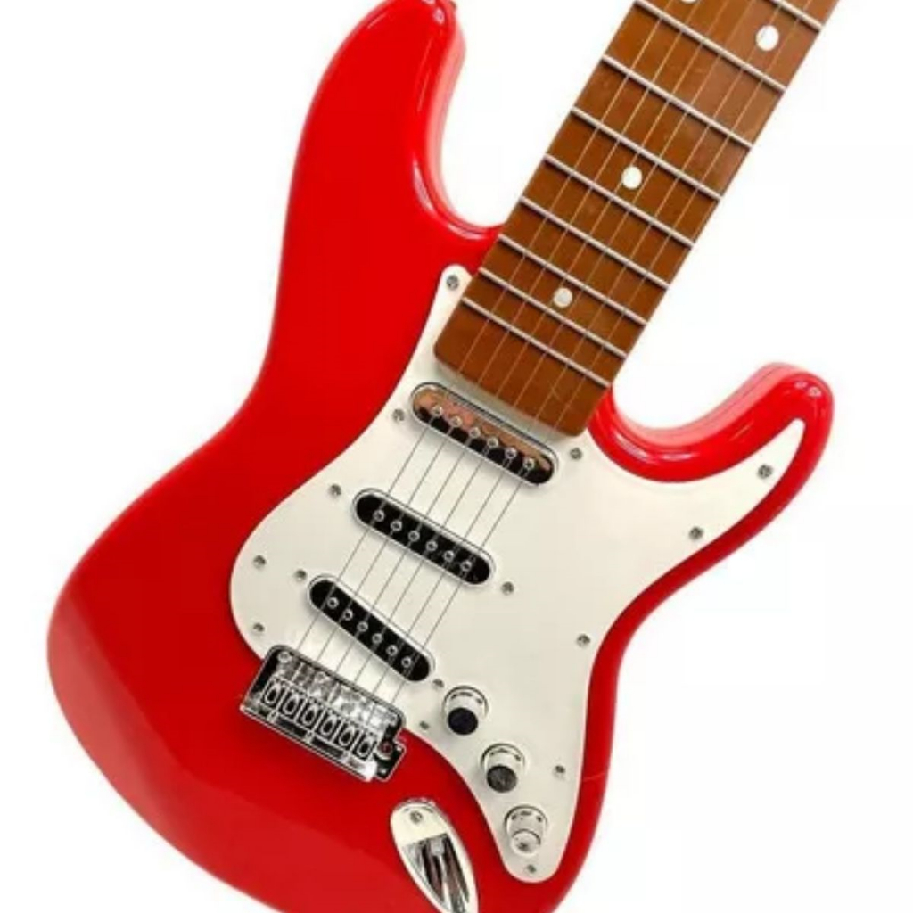 Guitarra Infantil Elétrica Cordas De Aço Música E Luz Para Crianças