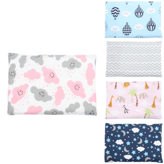 Travesseiro Antissufocante para Bebê + Fronha Estampada 100% Algodão em Oferta na Shopee