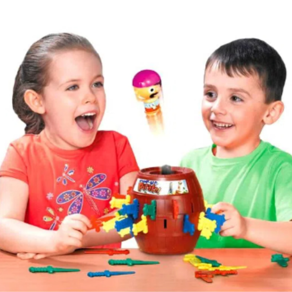 Kit Jogo Barril Pula Pirata Infantil + Brinquedo Papa Sapo Sapinhos  Comilões Para Criança Jogos de Tabuleiro e Pegadinha