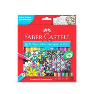 Lápis de Cor 60 Cores - 60 cores aquarelável - 72 cores Faber Castell
