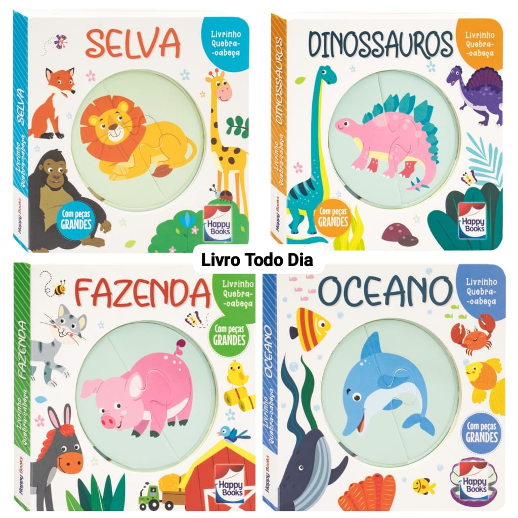 Livrinho Quebra-cabeça: Dinossauros - Happy Books - Casa do