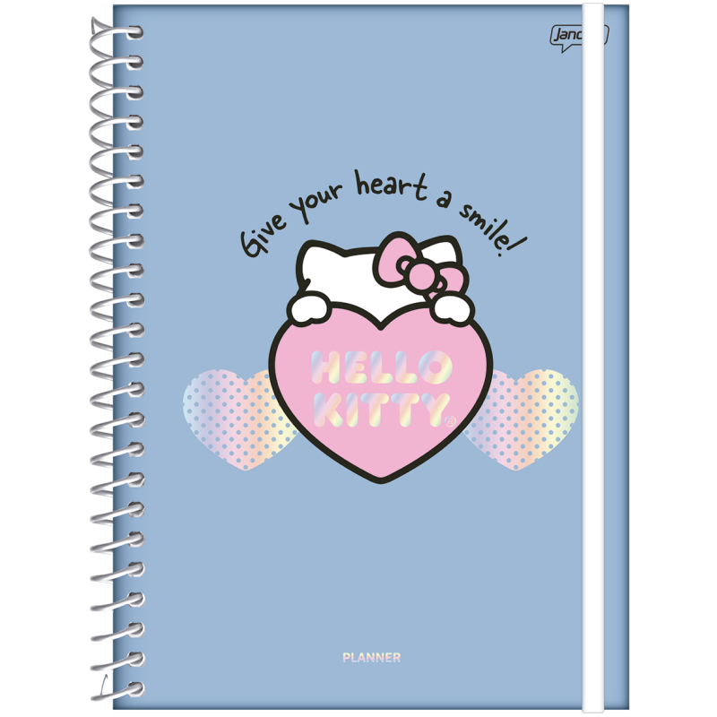 Agenda Planner Permanente HELLO KITTY Espiral Capa Dura Jandaia 160pgs