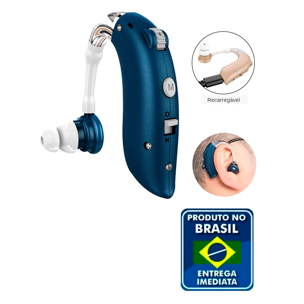 Amplificador Auditivo Aparelho de Surdez Recarregável | Shopee Brasil