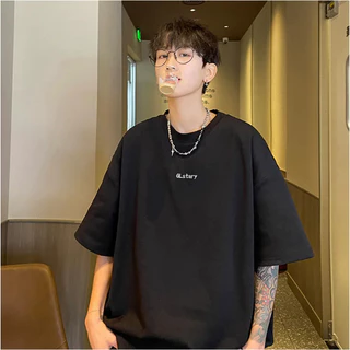 Overiszed Camiseta Coreana Masculino Feminino Grande Camisetão Estilo Rua