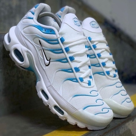 Tênis Masculino Air Max 95 TN Plus Preto e Azul Lançamento Masculino Academia Queima De Estoque!