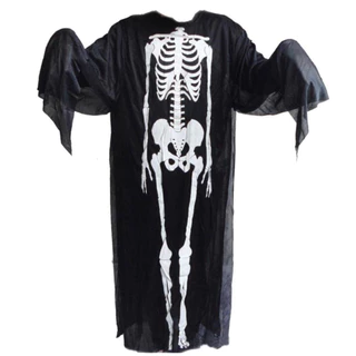 Capa fantasia de esqueleto ou pânico festa halloween cosplay